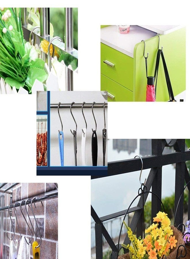 INKULTURE Heavy Duty Stainless Steel Hanging S Hooks | Silver | 12 Pcs - Image 3